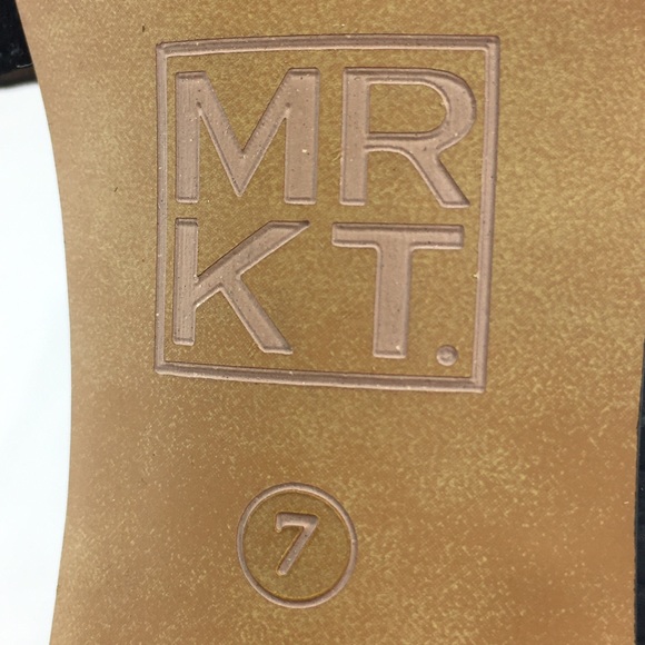 MRKT Black Platform Peep Toe Heels Aliya Size 7 - Picture 6 of 10